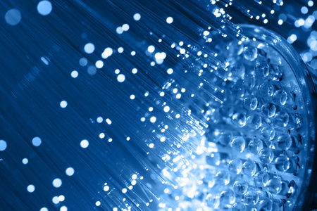 光点灯泡纹样纤维光学背景有很多的光点照片