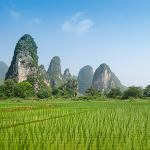 典型景观的阳朔桂林，中国