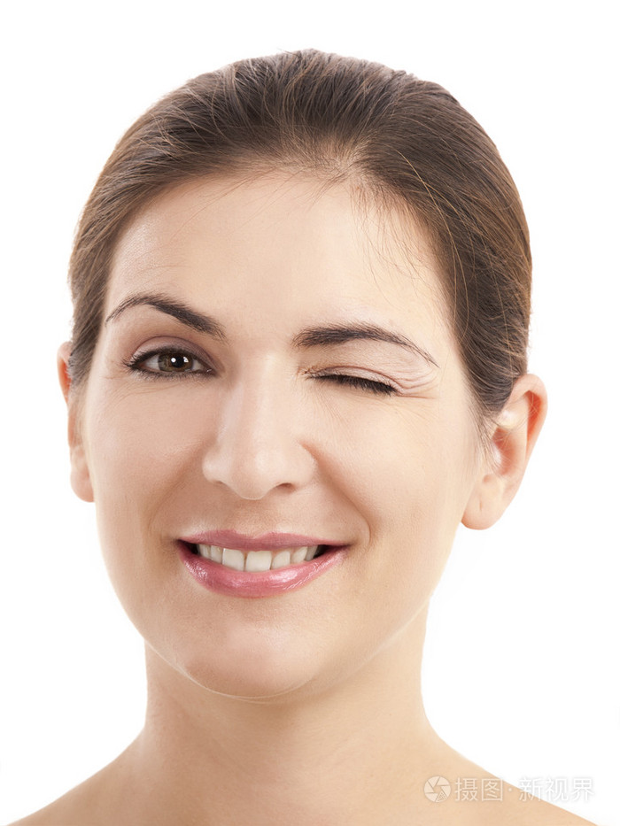 眨眼的表达式照片-正版商用图片1b6eja-摄图新视界