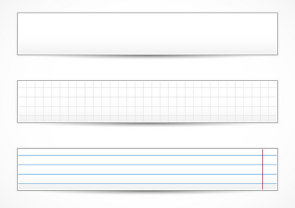 三个白色矢量横幅