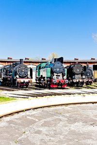 蒸汽机车在铁路博物馆 jaworzyna 西里西亚 西里西亚
