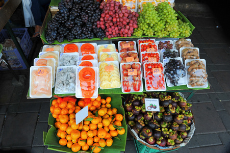 在市场中的泰国水果