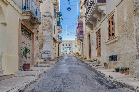 西南街道在 vittoriosa birgu，马耳他