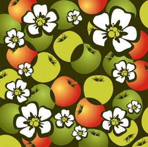 苹果和鲜花