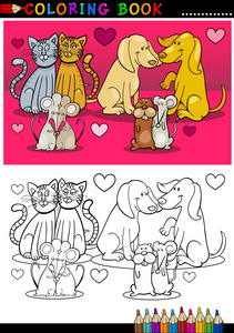 动物在图画书的爱漫画图片