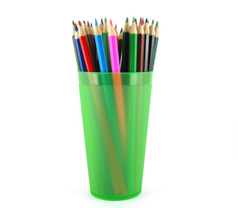 色铅笔的绿色道具