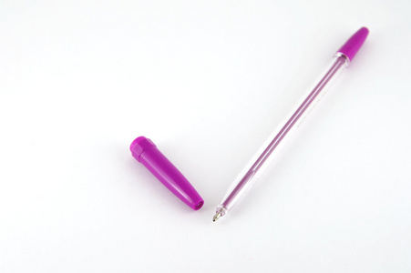 白上紫圆珠笔