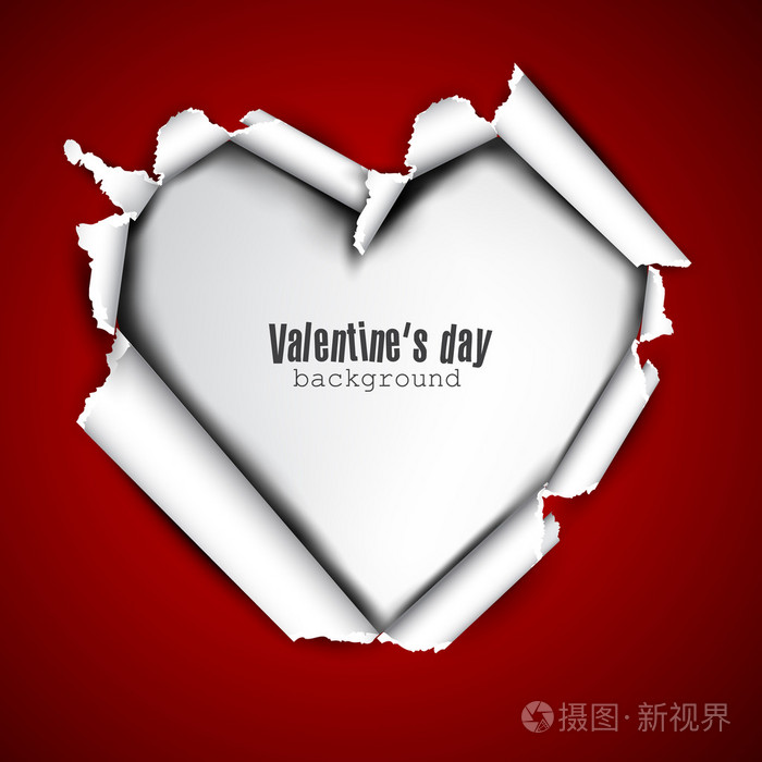 白色的心.情人节那天 vec