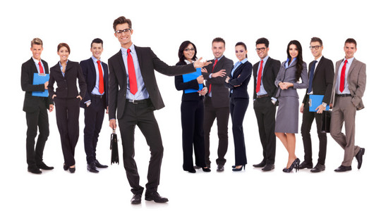 介绍他成功的业务团队的领导者图片