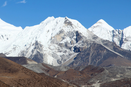 岛峰 imja tse流行在尼泊尔，喜马拉雅山的登山