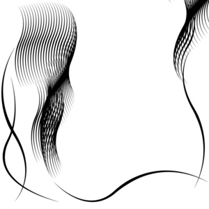 抽象剪影框架的波浪模式