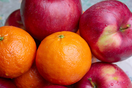 橘子苹果摄影图片