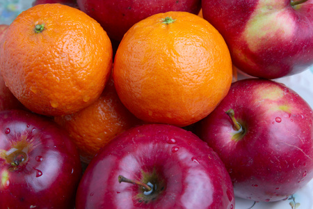 橘子苹果摄影图片