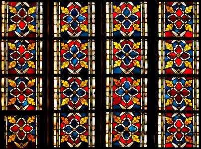 彩色装饰玻璃窗口的教会在德国的