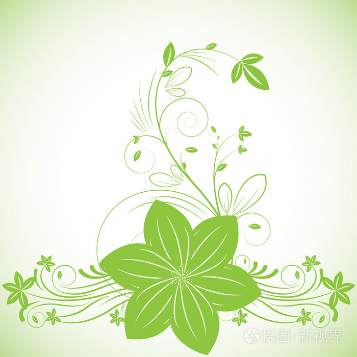 抽象的美丽花朵创意设计