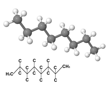 辛烷分子与化学公式