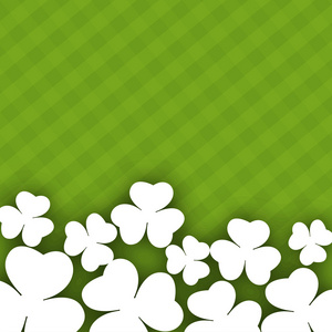 为快乐圣 Patrick 的爱尔兰四叶幸运四叶草背景