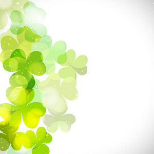 为快乐圣 Patrick 的爱尔兰四叶幸运四叶草背景
