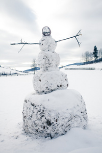 一个大的雪人