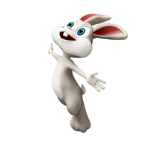 快乐的跳跃小兔子兔子跳跃图形向量野生的野兔放置.