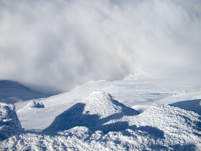 山顶上的雪