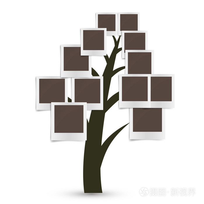 家族树设计,将您的照片插入帧