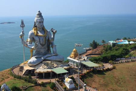 在 murudeshwar 卡纳塔克 印度主湿婆神雕像