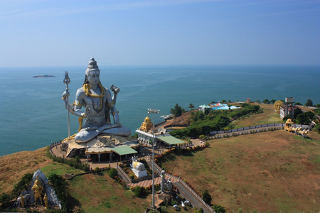 在 murudeshwar 卡纳塔克 印度主湿婆神雕像