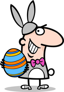 在复活节小兔子服装卡通人图片