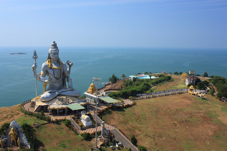 在 murudeshwar 卡纳塔克 印度主湿婆神雕像