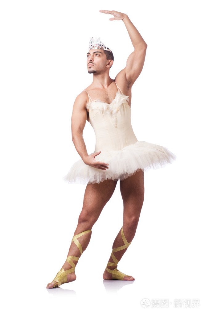 肌肉芭蕾舞执行者在有趣的概念