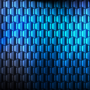 蓝色抽象矢量背景与霓虹灯线