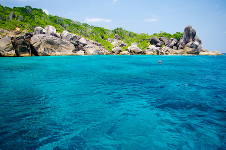 美丽的蓝色大海，从泰国南部，亚洲
