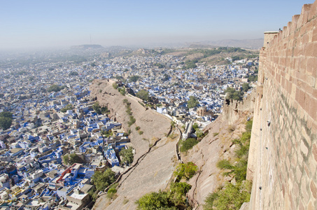 从 mehrangarh 堡，印度焦特布尔城查看