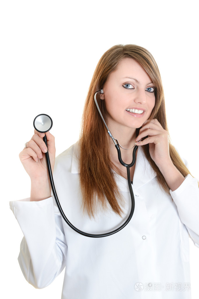 学生女医生用听诊器照片-正版商用图片1b8w9h-摄图新视界