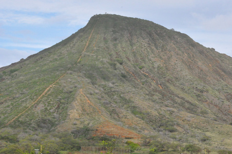 科科头山在瓦胡岛，夏威夷