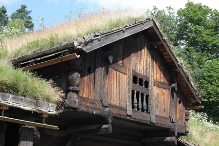 在挪威的传统老建筑