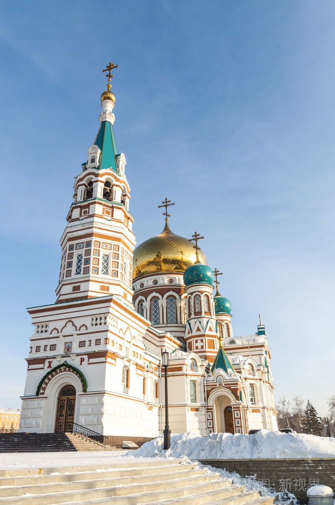 在鄂木斯克冬季主要大教堂