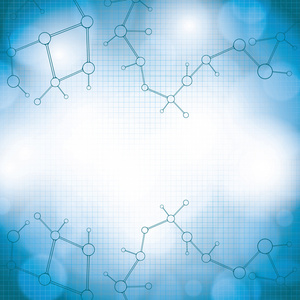 分子蓝色背景