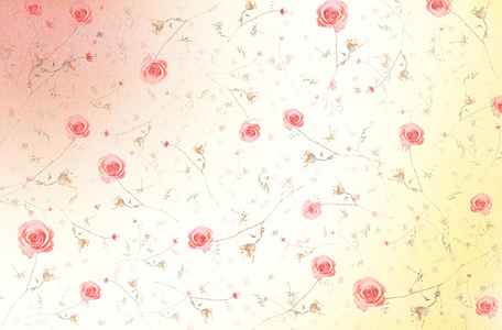 抽象而优雅的无缝模式与粉红色玫瑰花卉背景