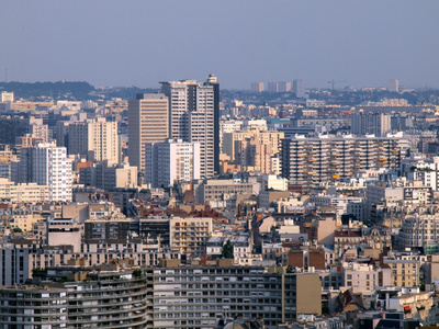 巴黎城市空中全景鸟眼视图图片