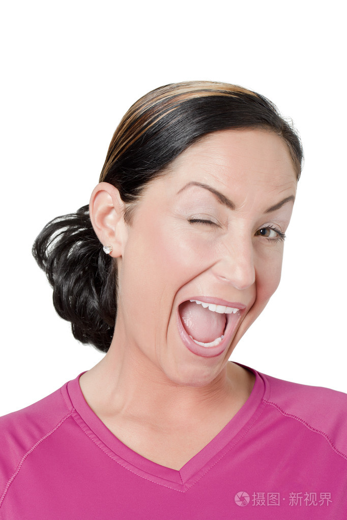 眨眼成熟的女人