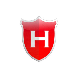 安全盾牌字母 h
