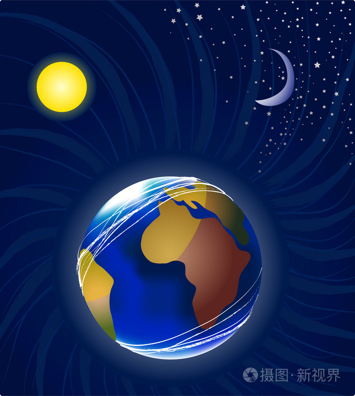 月球, 地球和太阳