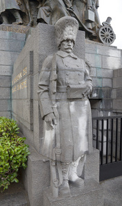 比利时鳕的第一次世界大战的雕像。布鲁塞尔比利时