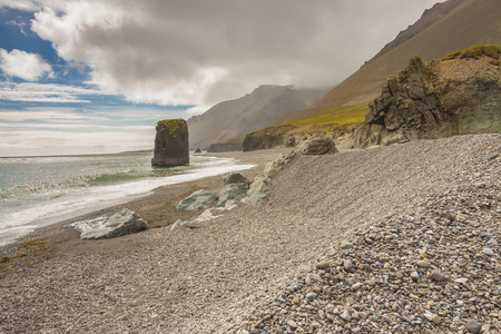 华尔角冰岛海岸线岩石