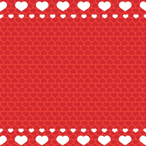 无缝的红色心型图案情人节包装设计