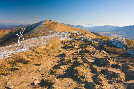 秋季山区 bieszczady，波兰