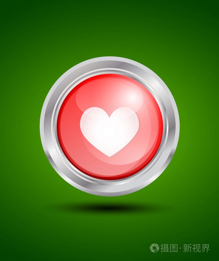 情人节心型 web 按钮插画-正版商用图片1ba7ps-摄图新视界