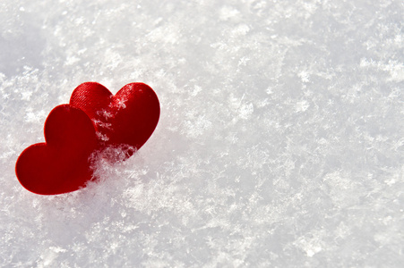 心,树木中的装饰元素在红瓦情人节概念的模糊背景